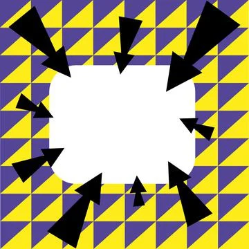 Comic Blank Speech Bubble With Copy Space Over Circular Color Background Design Illustrazione stock