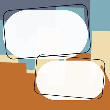 Comic Blank Speech Bubble With Copy Space Over Circular Color Background Design Stock Illustration