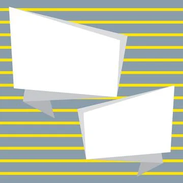 Comic Blank Speech Bubble With Copy Space Over Circular Color Background Design Stock Illustration