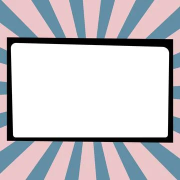 Comic Blank Speech Bubble With Copy Space Over Circular Color Background Design Stock Illustration