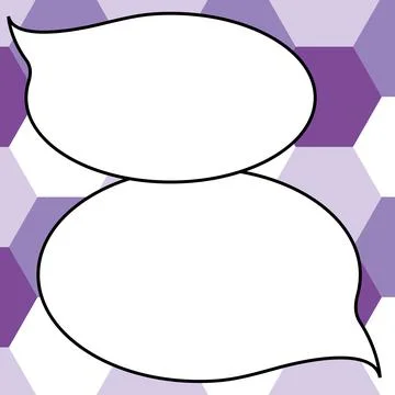 Comic Blank Speech Bubble With Copy Space Over Circular Color Background Design Stockillustratie