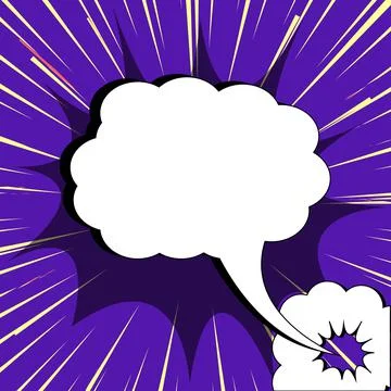 Comic Blank Speech Bubble With Copy Space And Colorful Doodles. Design Of Empty Stock Illustration