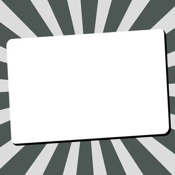 Comic Blank Speech Bubble With Copy Space Over Circular Color Background Design Stockillustratie