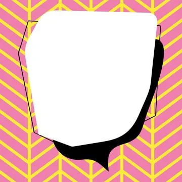 Comic Blank Speech Bubble With Copy Space Over Circular Color Background Design Stock Illustration