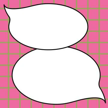 Comic Blank Speech Bubble With Copy Space Over Circular Color Background Design Stockillustratie