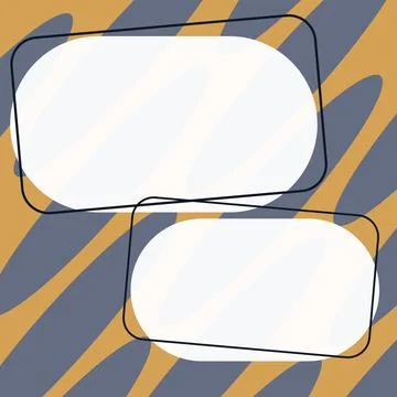 Comic Blank Speech Bubble With Copy Space Over Circular Color Background Design Stock Illustration