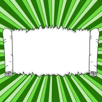 Comic Blank Speech Bubble With Copy Space Over Color Background Design. Empty Stockillustratie