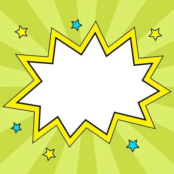 Comic Blank Speech Bubble With Copy Space And Colorful Doodles. Design Of Empty Stock Illustration