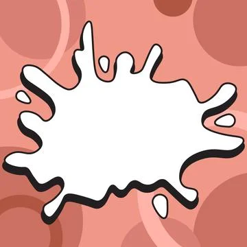 Comic Blank Speech Bubble With Copy Space Over Color Background Design. Empty Stockillustratie