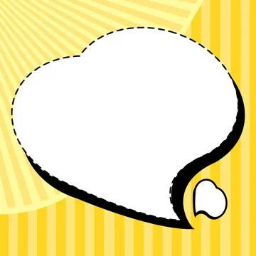 Comic Blank Speech Bubble With Copy Space Over Color Background Design. Empty Stockillustratie