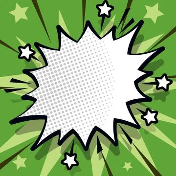 Comic Blank Speech Bubble With Copy Space And Colorful Doodles. Design Of Empty Stock Illustration