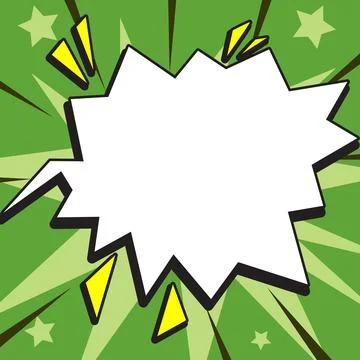 Comic Blank Speech Bubble With Copy Space Over Color Background Design. Empty Illustrazione stock