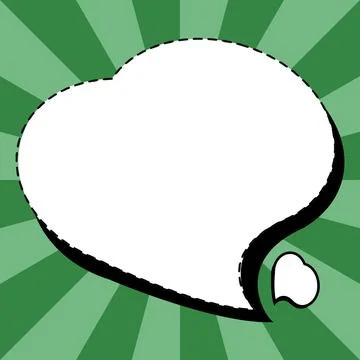 Comic Blank Speech Bubble With Copy Space Over Color Background Design. Empty Stock Illustration