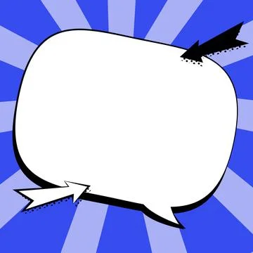 Comic Blank Speech Bubble With Copy Space And Colorful Doodles. Design Of Empty Stock Illustration