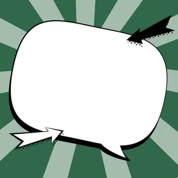 Comic Blank Speech Bubble With Copy Space And Colorful Doodles. Design Of Empty Stock Illustration