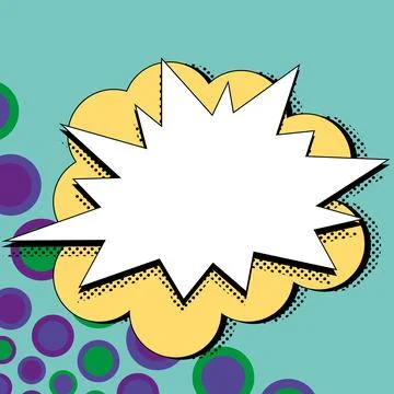 Comic Blank Speech Bubble With Copy Space And Colorful Doodles. Design Of Empty イラスト素材