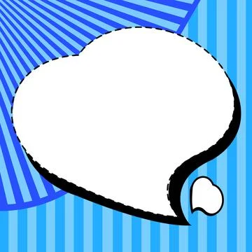 Comic Blank Speech Bubble With Copy Space Over Color Background Design. Empty Stock Illustration