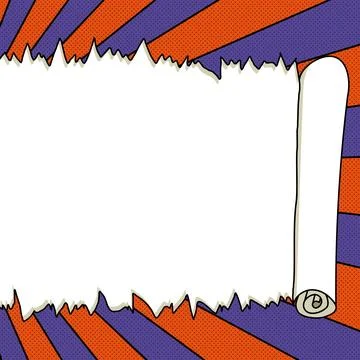 Comic Blank Speech Bubble With Copy Space And Colorful Doodles. Design Of Empty Stock Illustration