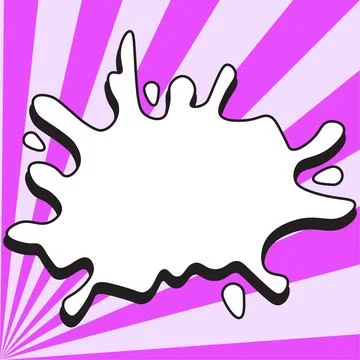 Comic Blank Speech Bubble With Copy Space And Colorful Doodles. Design Of Empty Stock Illustration
