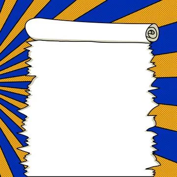 Comic Blank Speech Bubble With Copy Space Over Color Background Design. Empty Stockillustratie