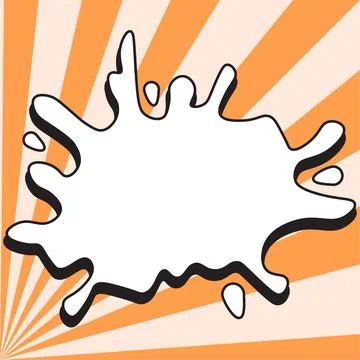 Comic Blank Speech Bubble With Copy Space And Colorful Doodles. Design Of Empty Stock Illustration