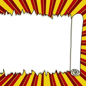 Comic Blank Speech Bubble With Copy Space Over Color Background Design. Empty Illustrazione stock