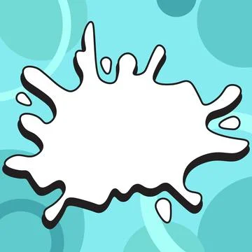 Comic Blank Speech Bubble With Copy Space Over Color Background Design. Empty Stockillustratie