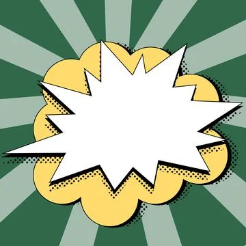 Comic Blank Speech Bubble With Copy Space Over Color Background Design. Empty 스톡 일러스트