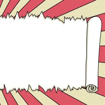 Comic Blank Speech Bubble With Copy Space Over Color Background Design. Empty Illustrazione stock