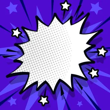 Comic Blank Speech Bubble With Copy Space And Colorful Doodles. Design Of Empty Stock Illustration