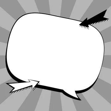 Comic Blank Speech Bubble With Copy Space And Colorful Doodles. Design Of Empty Stock Illustration