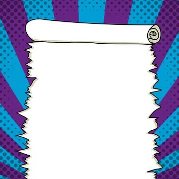 Comic Blank Speech Bubble With Copy Space And Colorful Doodles. Design Of Empty Illustrazione stock