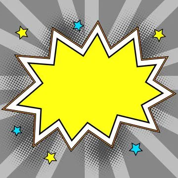 Comic Blank Speech Bubble With Copy Space And Colorful Doodles. Design Of Empty Stock Illustration