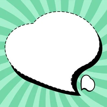 Comic Blank Speech Bubble With Copy Space Over Color Background Design. Empty Illustrazione stock