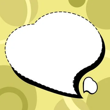 Comic Blank Speech Bubble With Copy Space And Colorful Doodles. Design Of Empty Stock Illustration
