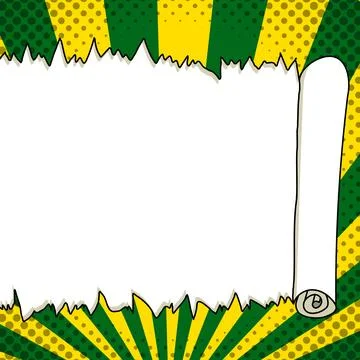 Comic Blank Speech Bubble With Copy Space Over Color Background Design. Empty Stockillustratie