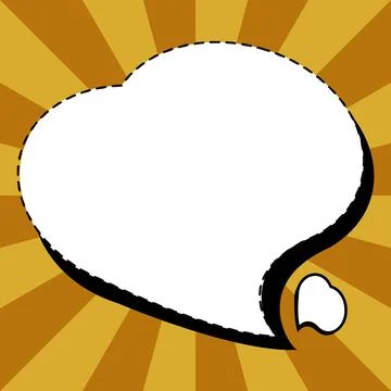 Comic Blank Speech Bubble With Copy Space Over Color Background Design. Empty 스톡 일러스트