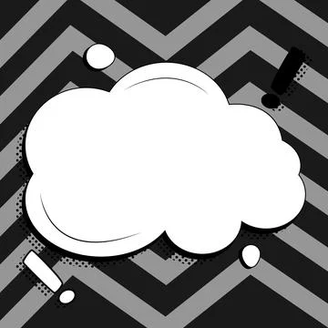 Comic Blank Speech Bubble With Copy Space Over Color Background Design. Empty Stock Illustration