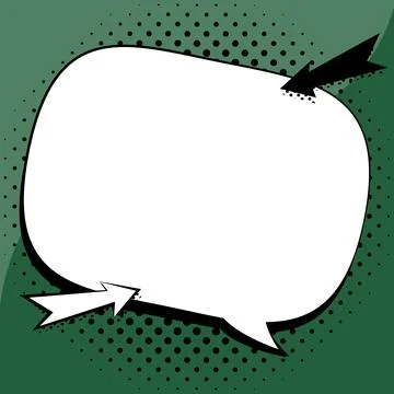 Comic Blank Speech Bubble With Copy Space Over Color Background Design. Empty Stockillustratie