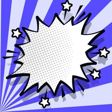 Comic Blank Speech Bubble With Copy Space And Colorful Doodles. Design Of Empty Stockillustratie