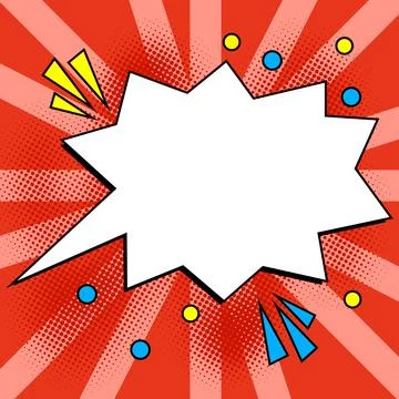 Comic Blank Speech Bubble With Copy Space And Colorful Doodles. Design Of Empty イラスト素材