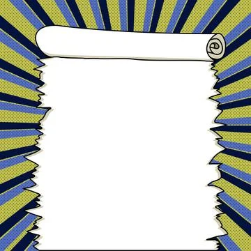 Comic Blank Speech Bubble With Copy Space Over Color Background Design. Empty Stock Illustration