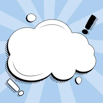 Comic Blank Speech Bubble With Copy Space Over Color Background Design. Empty 스톡 일러스트