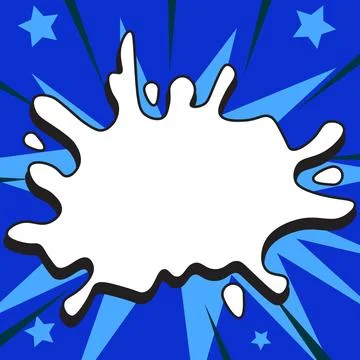 Comic Blank Speech Bubble With Copy Space Over Color Background Design. Empty Illustrazione stock