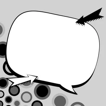 Comic Blank Speech Bubble With Copy Space Over Color Background Design. Empty Stock Illustration