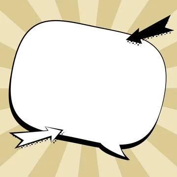 Comic Blank Speech Bubble With Copy Space And Colorful Doodles. Design Of Empty Stock Illustration