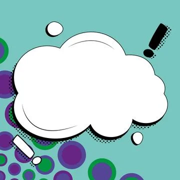 Comic Blank Speech Bubble With Copy Space Over Color Background Design. Empty イラスト素材