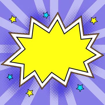 Comic Blank Speech Bubble With Copy Space And Colorful Doodles. Design Of Empty Stock Illustration