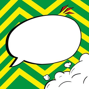 Comic Blank Speech Bubble With Copy Space Over Color Background Design. Empty Stockillustratie