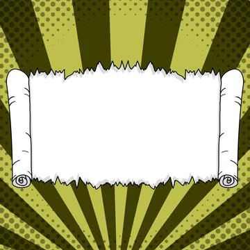 Comic Blank Speech Bubble With Copy Space And Colorful Doodles. Design Of Empty Illustrazione stock